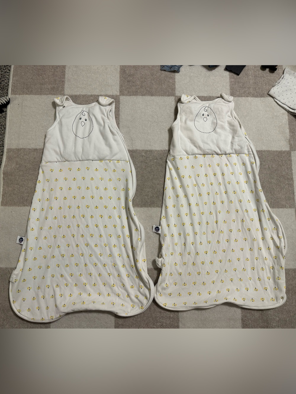 2, large nested bean sleep sacks